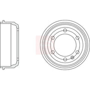 Apec Brake Drum Assembly Rear fits Carbodies Fx Fairway 1987-1996 2.7