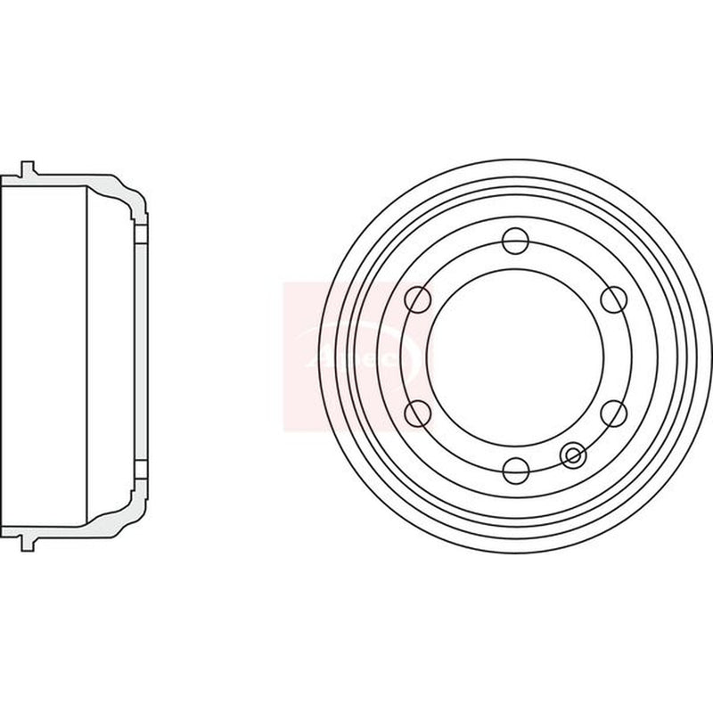 Apec Brake Drum Assembly Rear fits Carbodies Fx Fairway 1987-1996 2.7