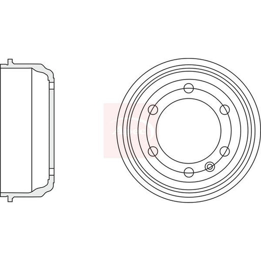 Apec Brake Drum Assembly Rear fits Carbodies Fx Fairway 1987-1996 2.7