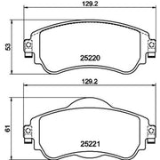 DON Front Brake Pad Set fits Citroën C4 II 2009-2018 1.2 1.4 1.6