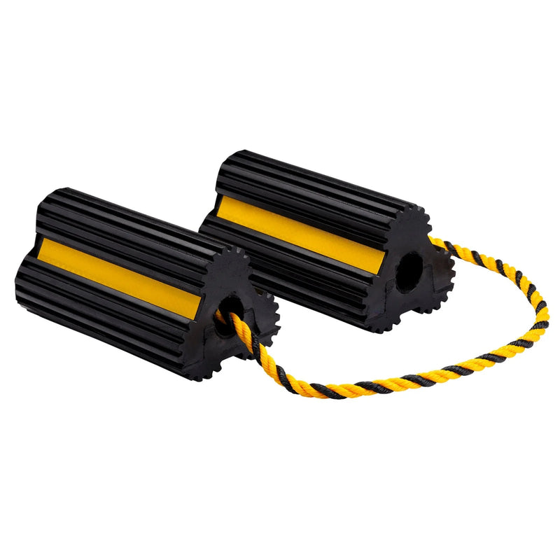 Draper Heavy Duty Rubber Wheel Chocks, 3 Tonne (Pair) - RWC4 - image 1