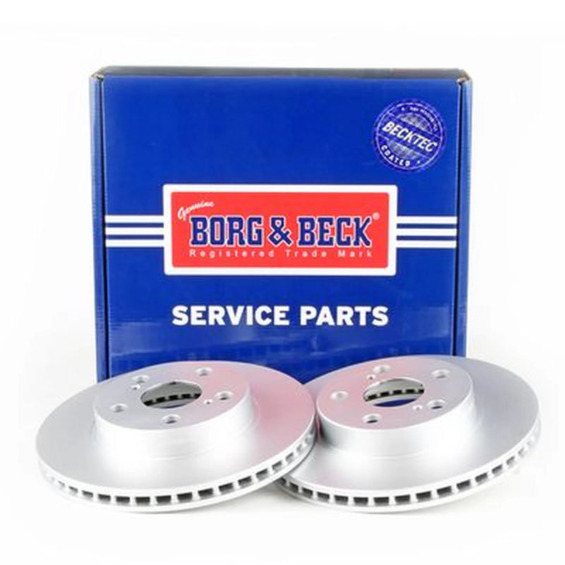 Borg & Beck 2 x Vented Brake Discs fits Toyota Prius Liftback 2003-2009 1.5