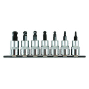 Laser Ball End Hex Socket Bit Set 3/8"D 7pc 2179 Laser - Dynamic Drive
