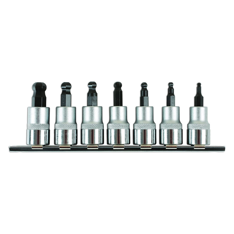 Laser Ball End Hex Socket Bit Set 3/8"D 7pc 2179 Laser - Dynamic Drive