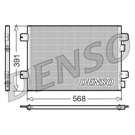 Denso Air Conditioning Condenser fits Dacia Logan 2005-2012 1.5 1.6