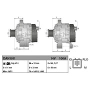 Denso Car Alternator 12V fits Toyota Auris 2006-2012 1.6 1.8
