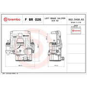 Brembo Brake Caliper Assembly Rear Left fits Iveco Daily VI 2014-2021
