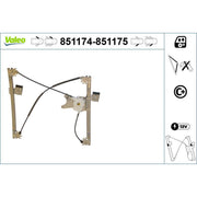 Valeo Electric Window Regulator Lifter Right Front 851175