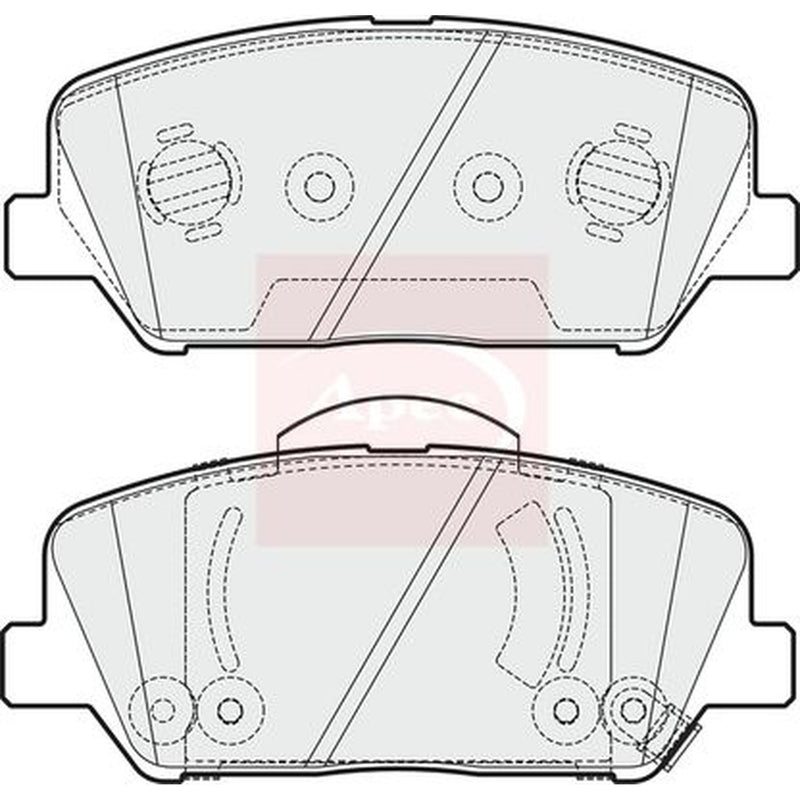 Apec Front Brake Vented Discs & Pads fits Kia Optima 2012-2015 1.7 2.0