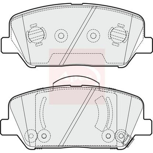 Apec Front Brake Pad Set fits Hyundai Genesis 2008-2014 2.0