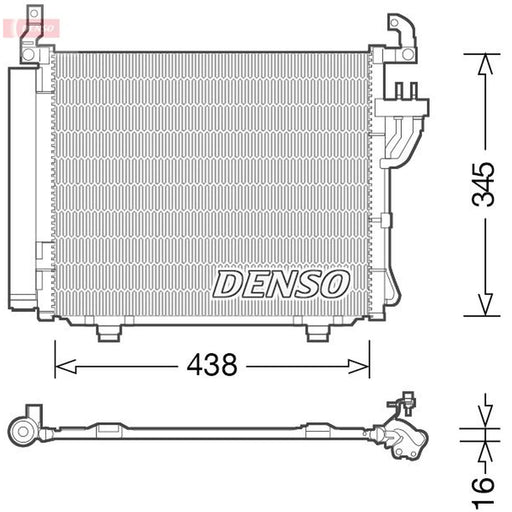 Denso Air Conditioning Condenser fits Hyundai I10 I 2008-2011 1.1