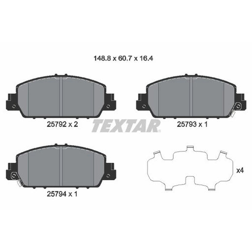 Textar Front Brake Pad Set 2579201