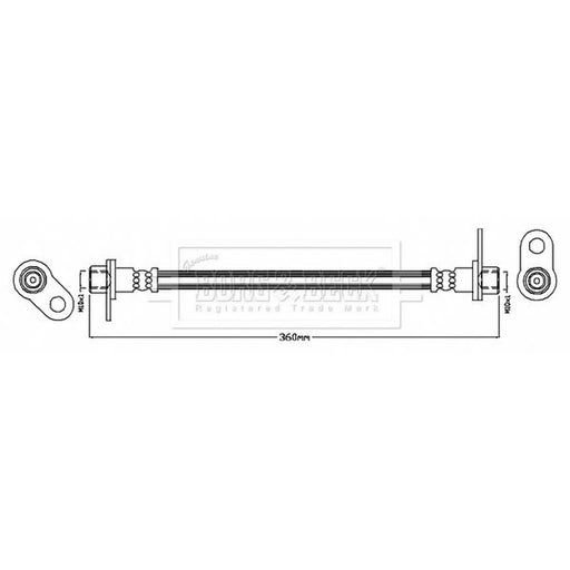 Borg & Beck Brake Hydraulic Hose Line inner BBH8770