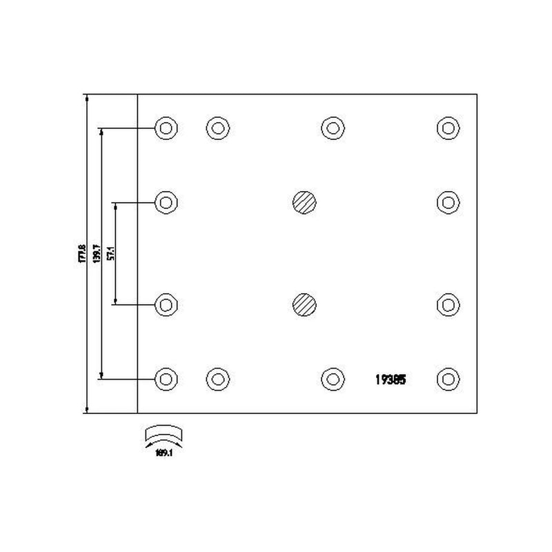DON Don Cv Brake Lining Set fits Foden Trucks Alpha 1998-2007