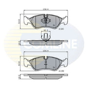 Comline Front & Rear Pads fits Vauxhall Vectra 2000-2003 1.8