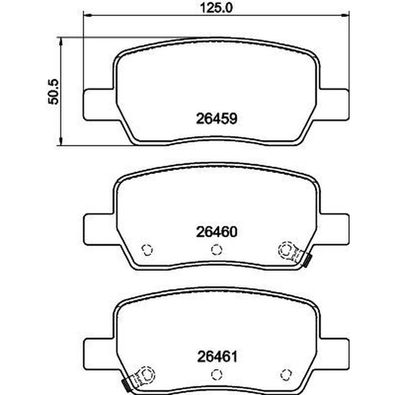 DON Rear Brake Pad Set fits Hyundai Santa Fe IV 2020-2022 1.6 2.2