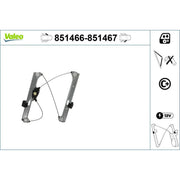 Valeo Electric Window Regulator Lifter Left Front 851466