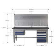 Sealey 1.5m Complete Industrial Workstation & Cabinet Combo API1500COMB02 Sealey - Dynamic Drive