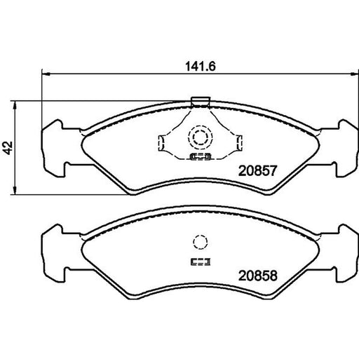 Mintex Front Brake Pad Set fits Ford Fiesta 1983-1989 1.0 1.1 1.3 1.4 1.6