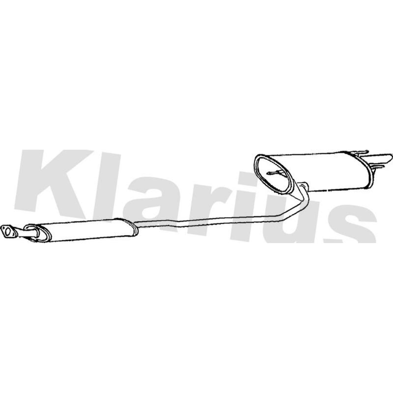 Klarius Box With Tail Pipe Rear fits Toyota Carina E VI 1993-1997 1.6