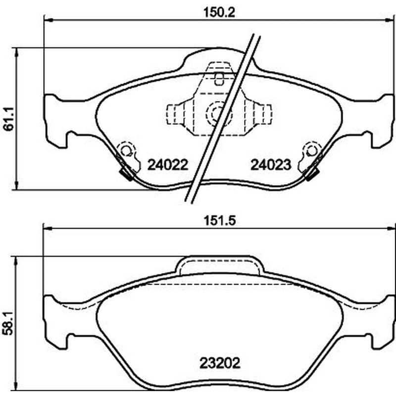 Mintex Front Brake Pad Set fits Daihatsu Charade VIII 2011 on 1.33
