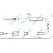 Apec Handbrake Cable Right Rear BBC3293