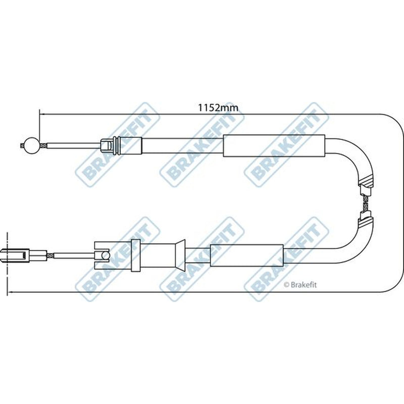 Apec Handbrake Cable Right Rear fits Mercedes-Benz Viano 2003-2004