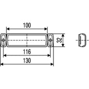 Hella Side Marker Light Wide High