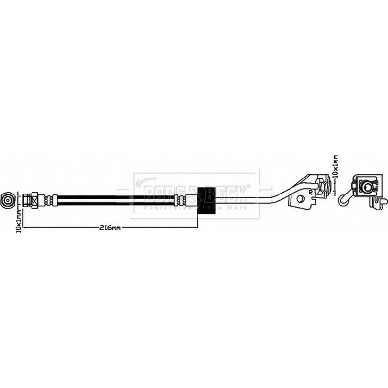 Borg & Beck Brake Hydraulic Hose Line inner BBH8303