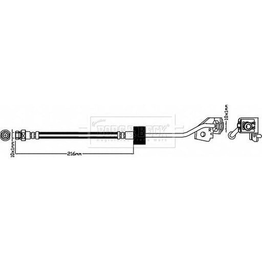 Borg & Beck Brake Hydraulic Hose Line inner BBH8303