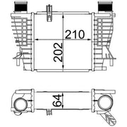 Mahle Intercooler (Charge Air Cooler) CI 264 000S