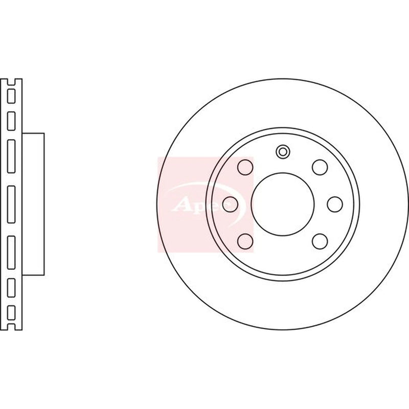 Apec 2 x Vented Front Brake Discs DSK2059-x2