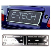E-Tech Stainless Steel Car Registration Number Plate Holder Surround Frame x1 E-Tech - Dynamic Drive