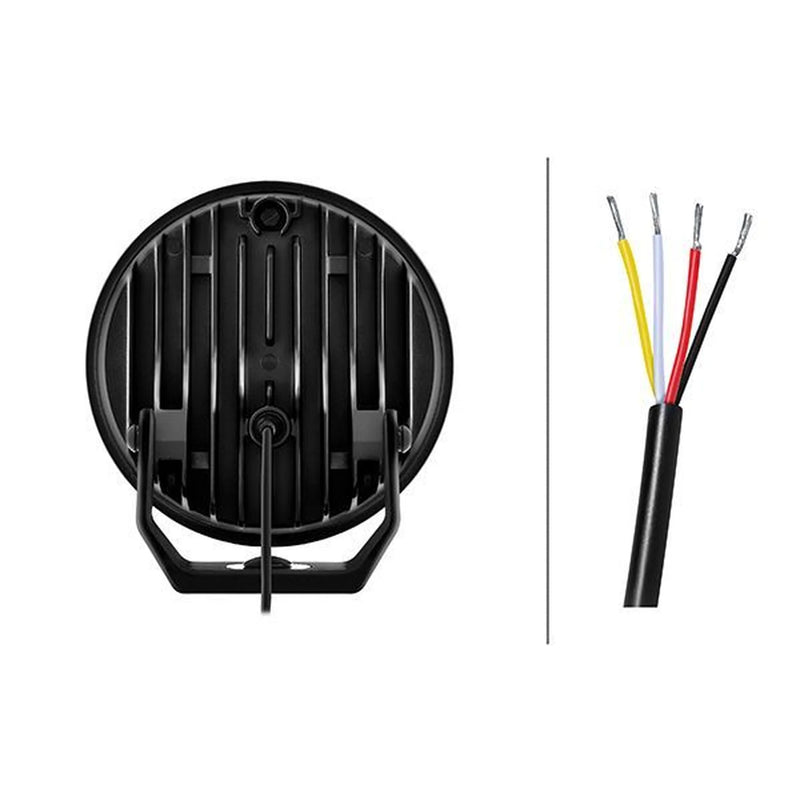 Hella Spotlight Vf Blade Aux. Black 7 Round W/A Po R 5 frontal sided 1FJ 357