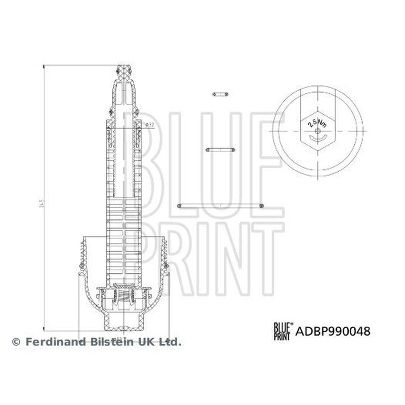 Blue Print Oil Filter Housing Cap fits BMW 3 2002-2013