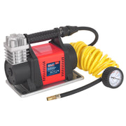Sealey Tyre Inflator/Mini Air Compressor 12V Heavy-Duty MAC05 Sealey - Dynamic Drive