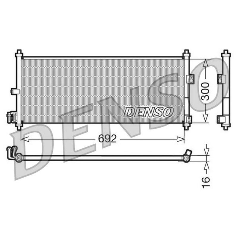 Denso Air Conditioning Condenser fits Nissan Almera 2000-2006 1.5 1.8 2.2