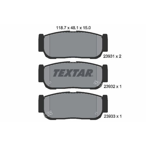 Textar Rear Brake Pad Set 2393101