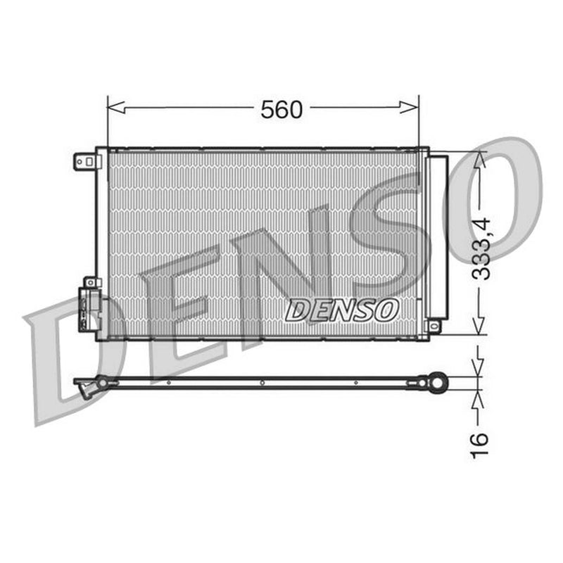 Denso Air Conditioning Condenser fits Alfa Romeo Mito 2008-2018 1.3 1.4