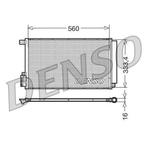 Denso Air Conditioning Condenser fits Alfa Romeo Mito 2008-2018 1.3 1.4