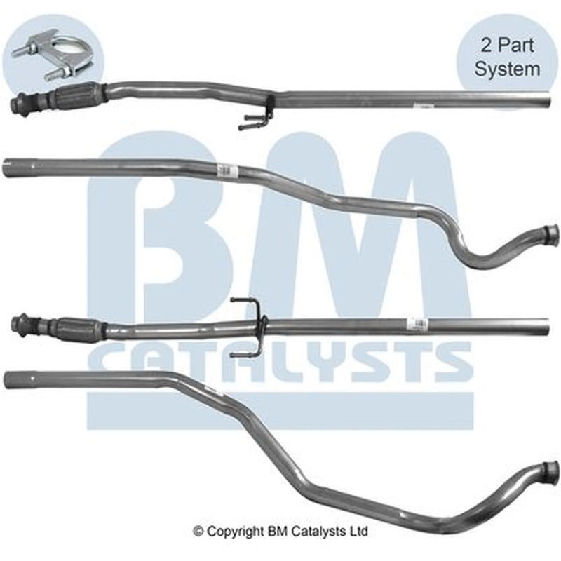 BM Catalysts Exhaust Pipe OD fits Peugeot 206 Sw 2002-2007 1.4