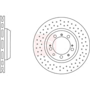 Apec 2 x Perforated/Vented Brake Discs fits Porsche 911 1993-1997 3.6