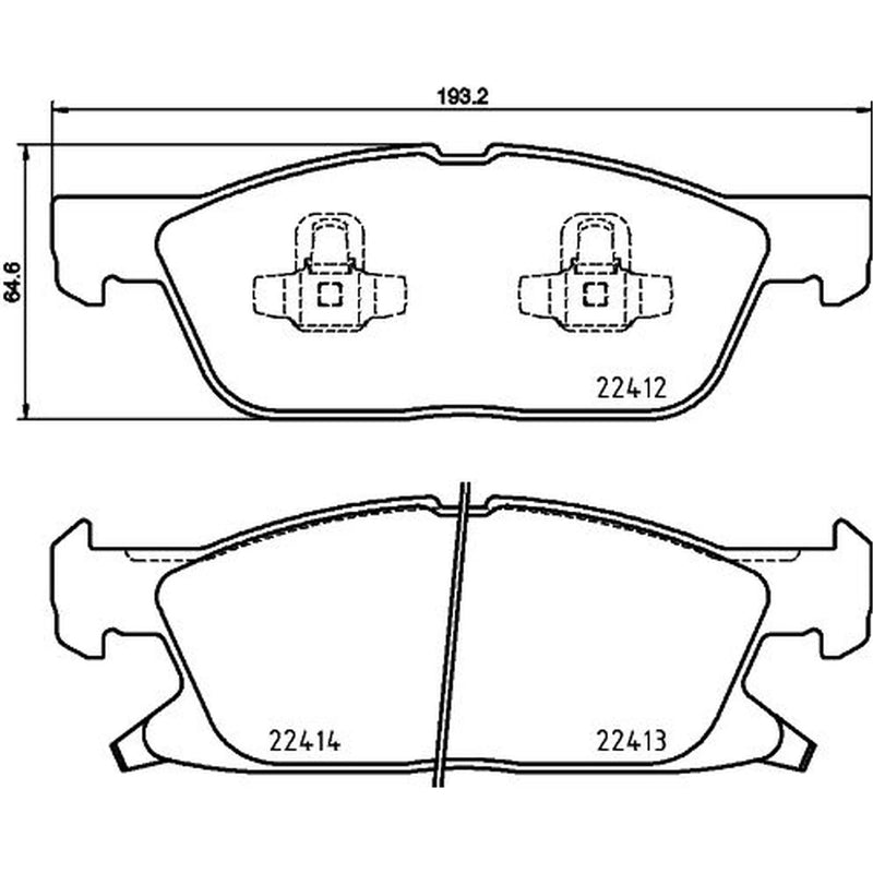 DON Front & Rear Pads fits Ford Usa Edge 2014-2018 2.0