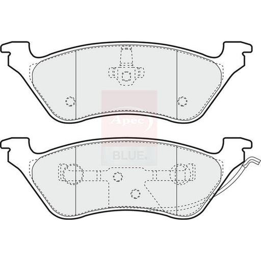 Apec Front & Rear Pads fits Chrysler Voyager 2000-2008 2.4 2.5
