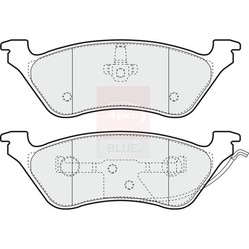 Apec Front & Rear Pads fits Chrysler Voyager 2000-2008 2.4 2.5