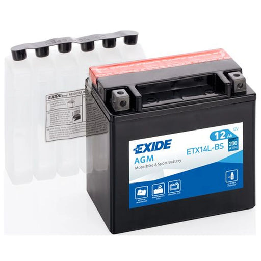 Exide Battery 12V 12Ah 200A ETX14L-BS