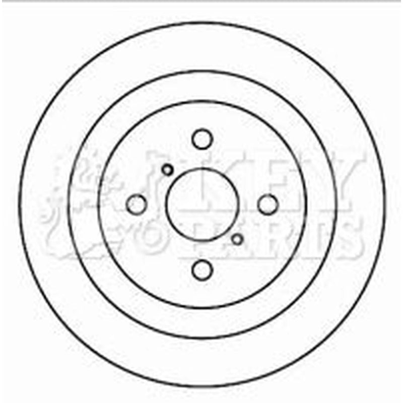 Key Parts Rear Brake Solid Discs & Pads fits Toyota Yaris/Vitz 2005-2011 1.0