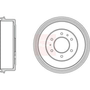 Apec Brake Drum Assembly Rear fits Ford Ranger 2006-2012 2.2 2.5 3.0 3.2