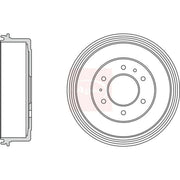 Apec Brake Drum Assembly Rear DRM9208