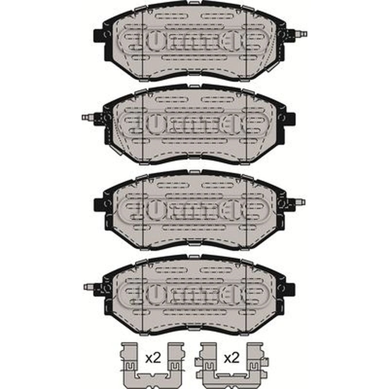 Juratek Front Brake Pad Set fits Subaru Forester 2013 on 2.0
